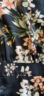 SHEIKE Simple Bouquet V Neck Maxi Dress. Sz 12