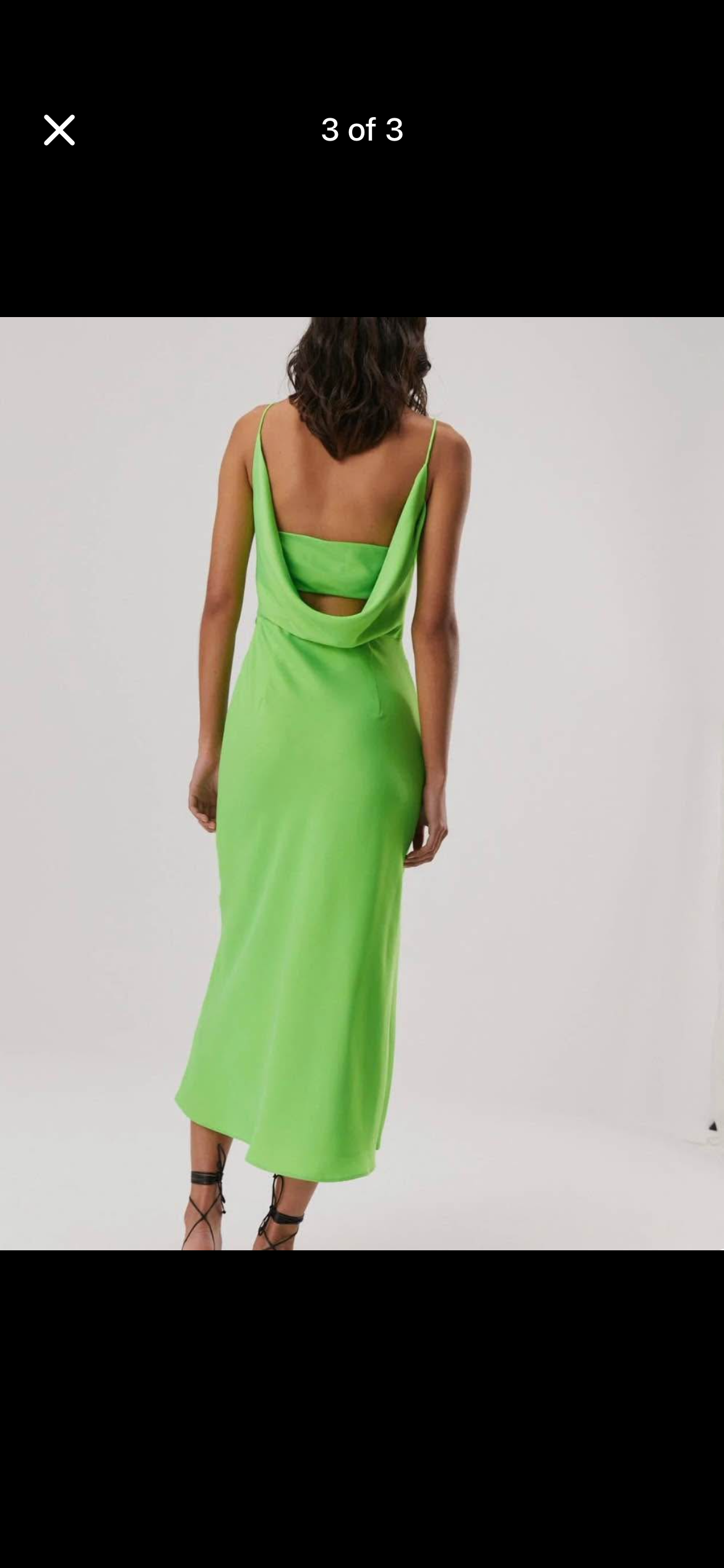 MISHA Alden Satin Midi Dress. Sz S