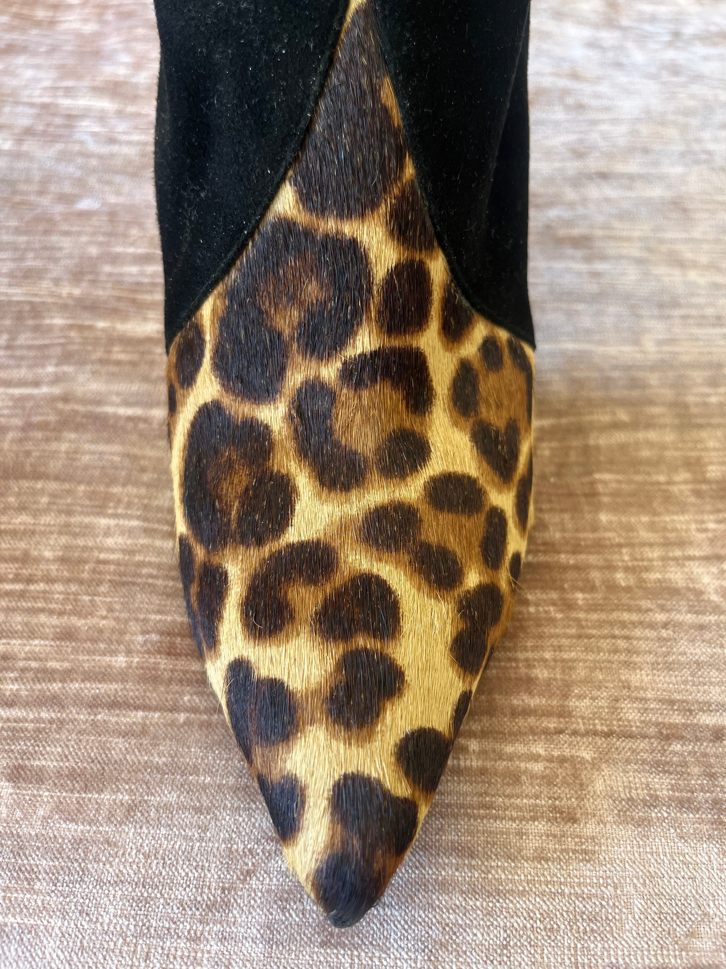 ROBERT ROBERT Leopard Fur Ankle Boot. Sz 9/40