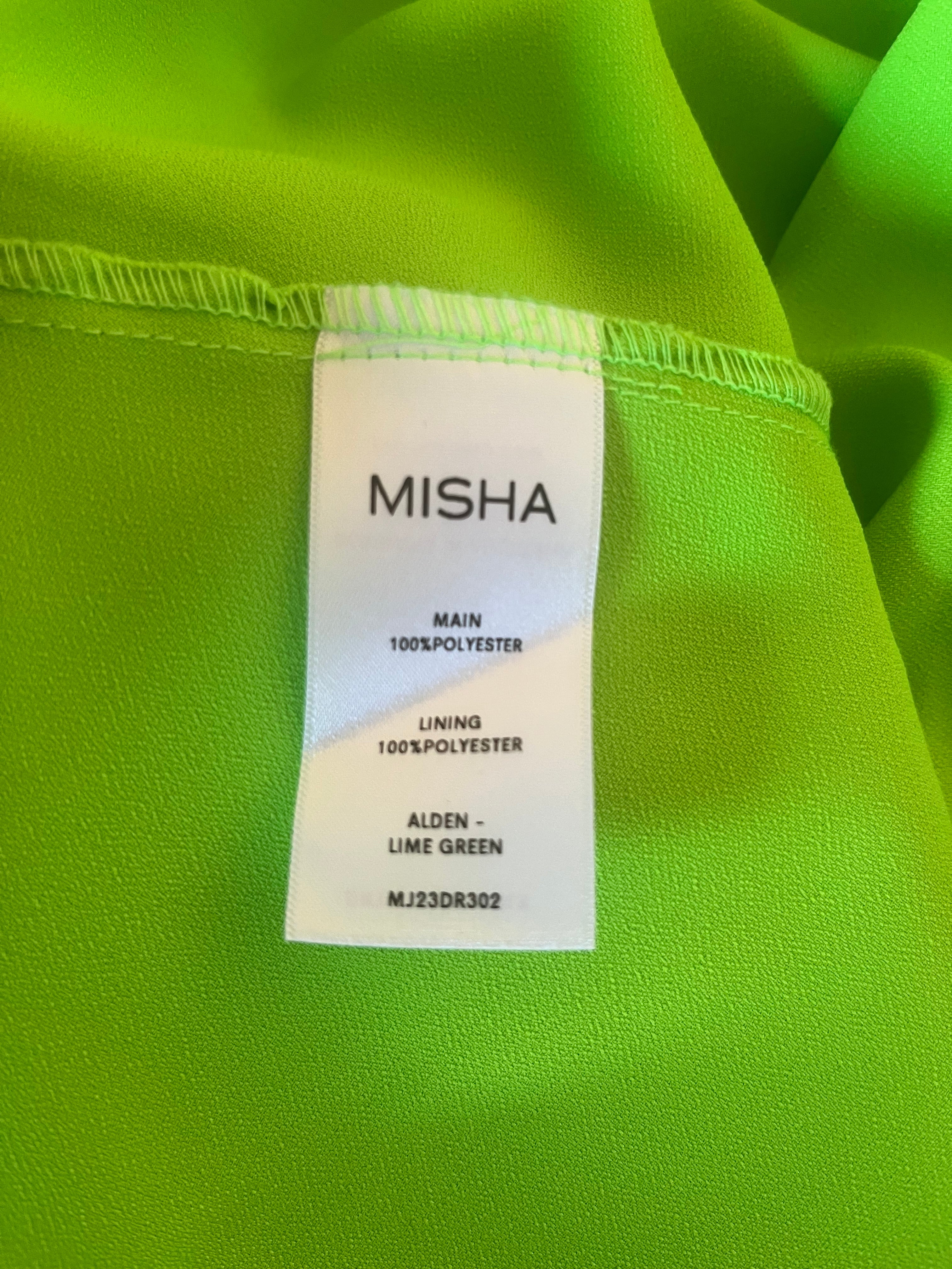 MISHA Alden Satin Midi Dress. Sz S