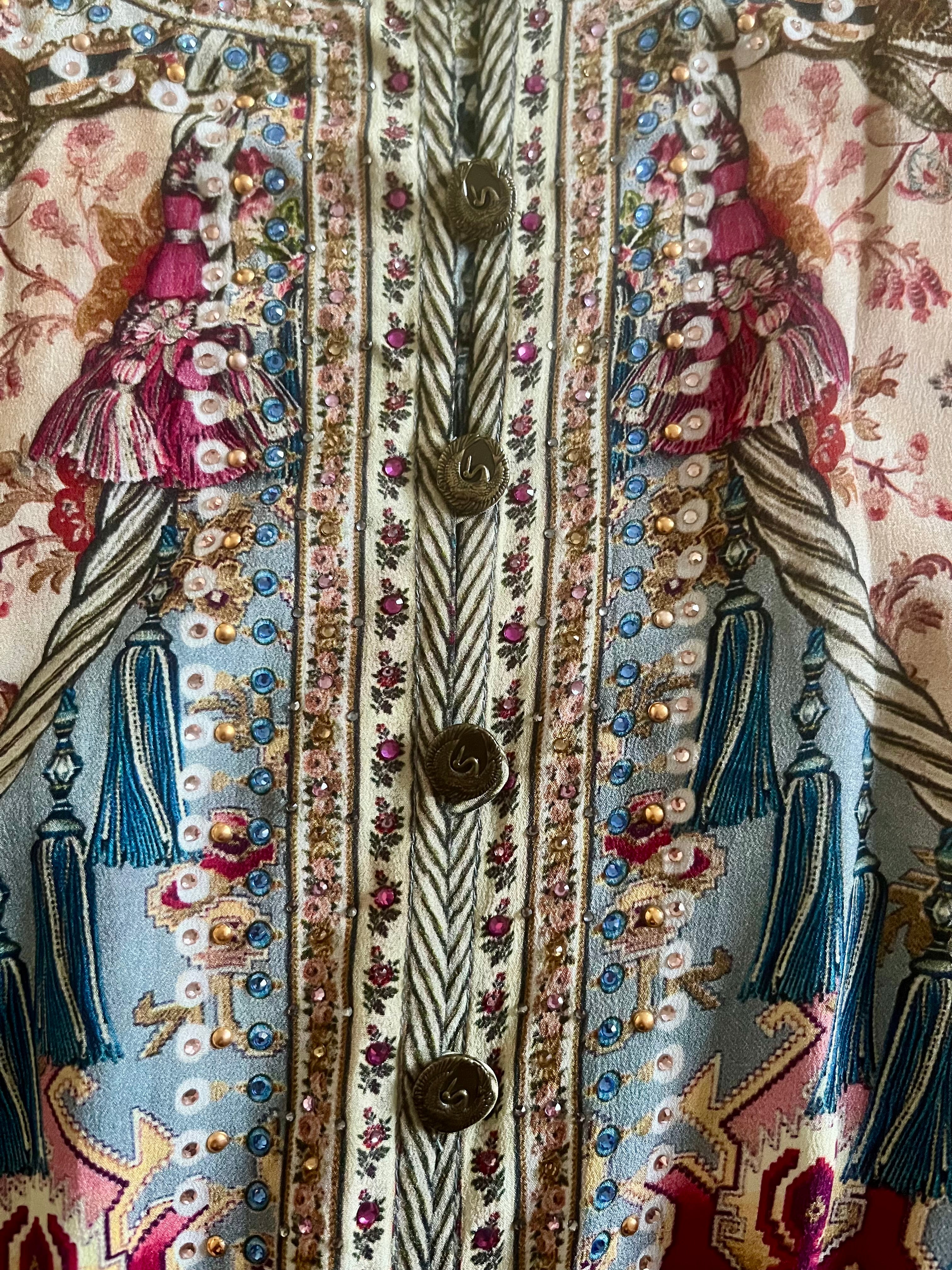 CAMILLA Jeanne Queen Split Pocket Maxi Dress. Sz S (8-14)