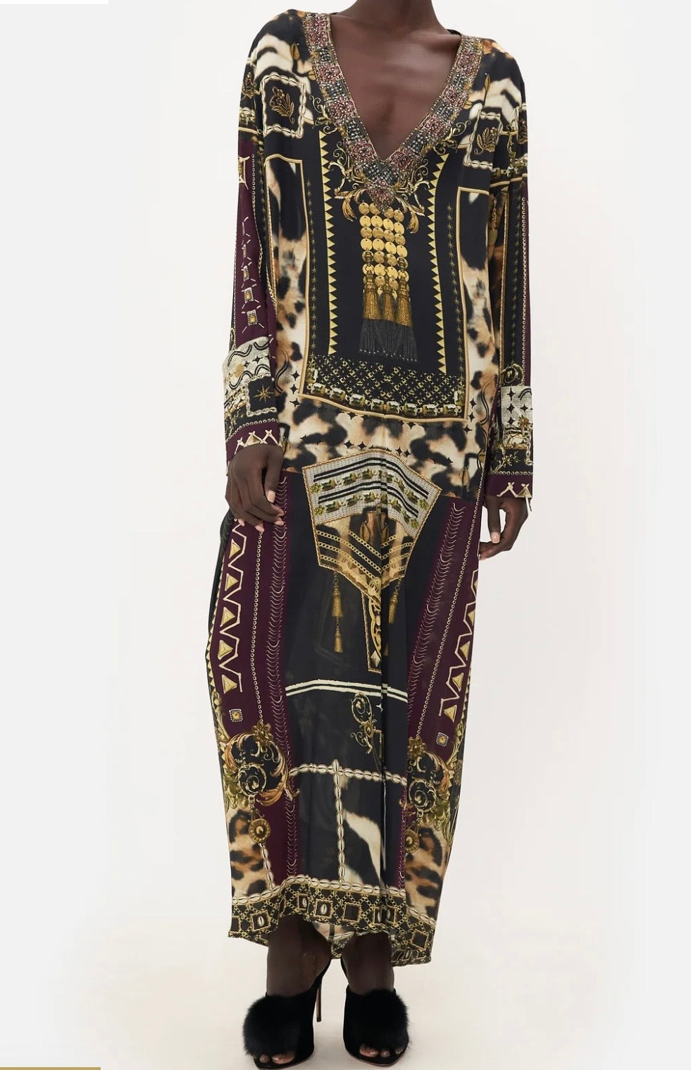 CAMILLA Desert Dreams Long Sleeve Maxi Dress - Sz L/XL (12-16)