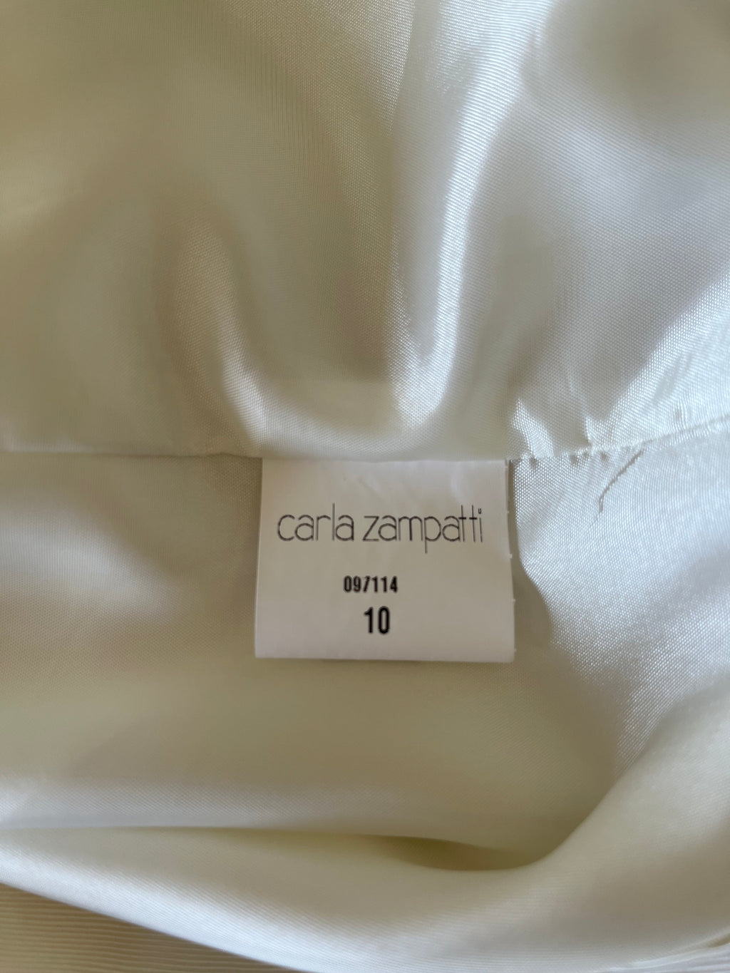 CARLA ZAMPATTI Ivory Crepe Pencil Skirt. Sz 10