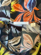 TRENERY Tropical Print Ruffle Sleeve blouse. Sz M
