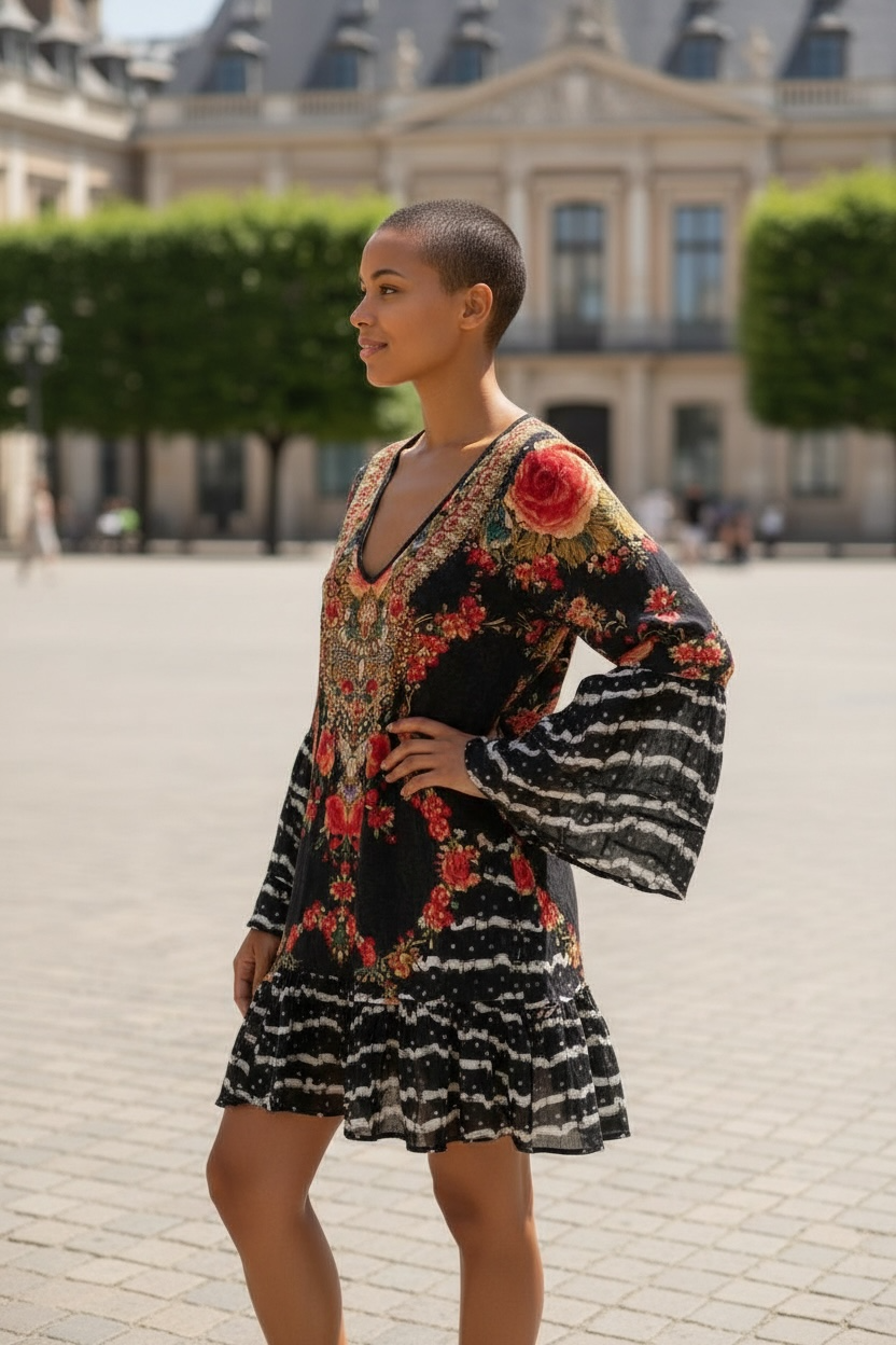 CAMILLA Lift The Veil A-Line Frill Dress. Sz S (8-14)