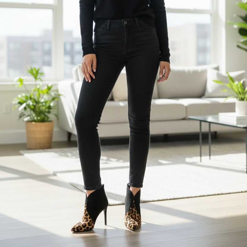 ROBERT ROBERT Leopard Fur Ankle Boot. Sz 9/40