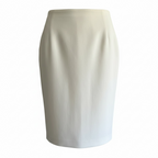 CARLA ZAMPATTI Ivory Crepe Pencil Skirt. Sz 10