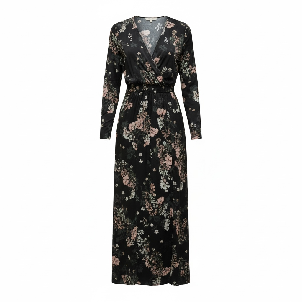 SHEIKE Simple Bouquet V Neck Maxi Dress. Sz 12