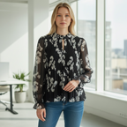 WITCHERY Plisse Pleat Georgette Blouse. Sz 10
