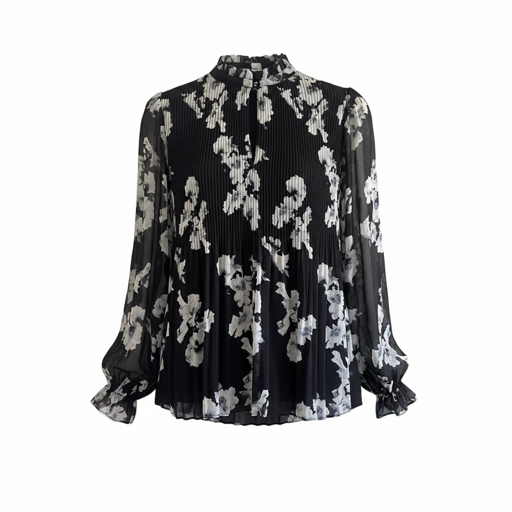 WITCHERY Plisse Pleat Georgette Blouse. Sz 10