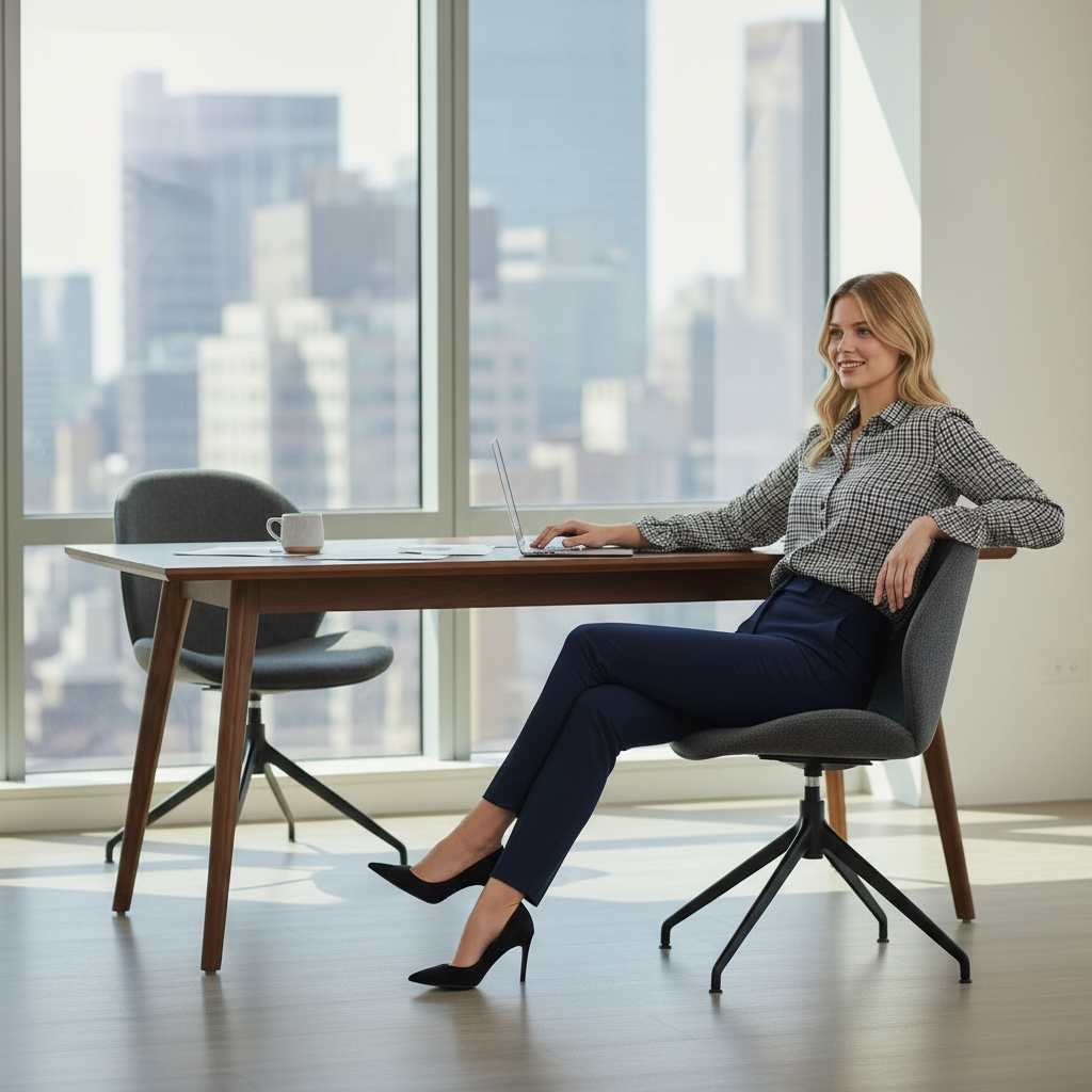 COUNTRY ROAD Checkered LS Corporate Shirt. Sz 12