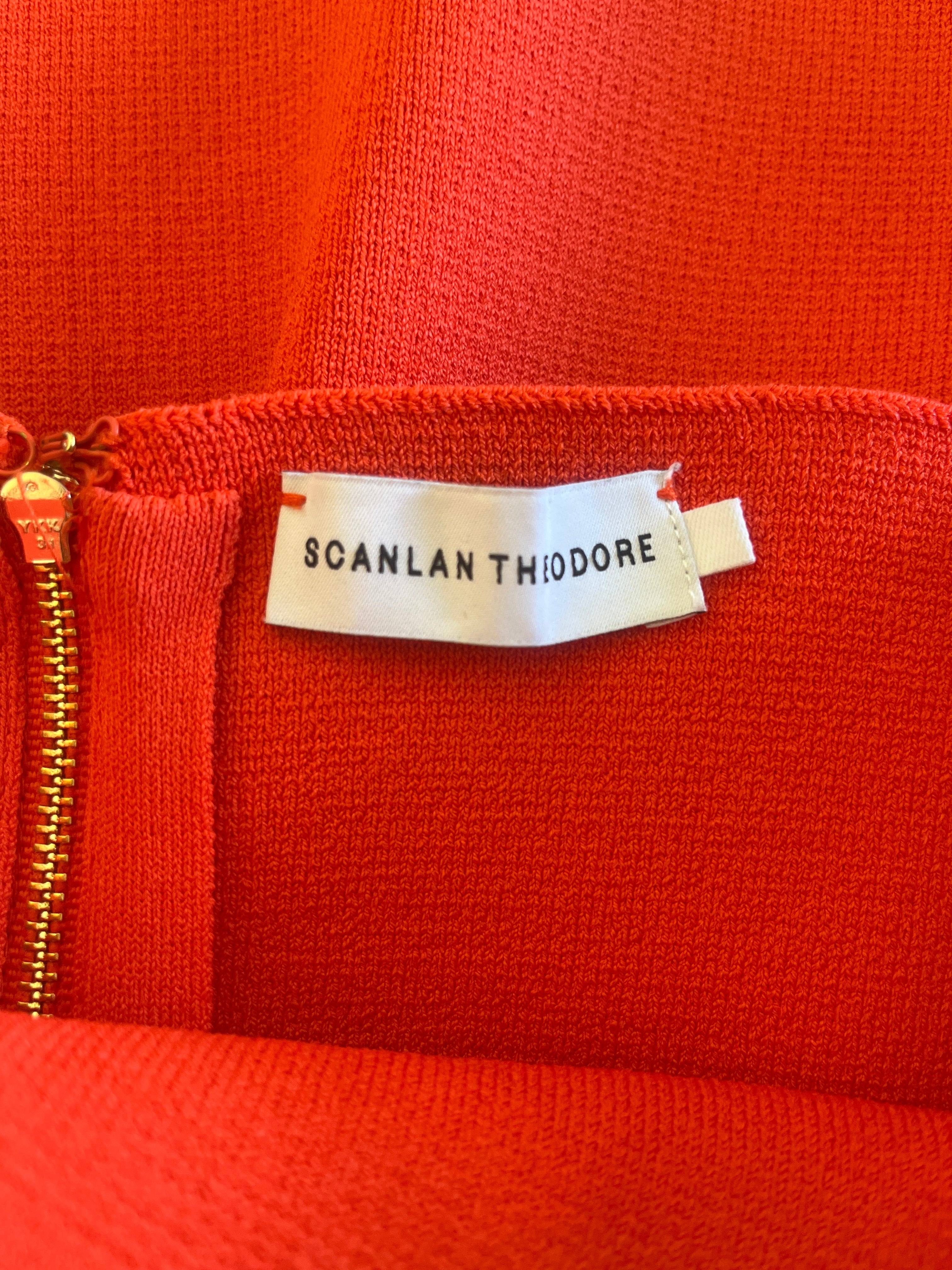 SCANLAN THEODORE Crepe Knit Peplum Mini Dress. Sz L